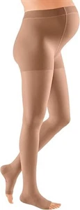 Medi Plus Pantyhose, Open Toe, Maternity, 30-40mmHg (Size: V) Beige - Picture 1 of 2