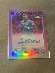 2024-25 Topps Chrome UCC - Chrome Autographs Savinho Pink Refractor /250 #CA-SV - Bild 1 von 2