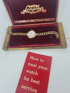 Vtg Longines Womens Art Deco Style Bracelet watch 800 Silver CR With Orig Case - Picture 1 of 14