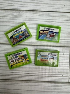 Leap Frog LeapPad Explorer lot Of 4 Games Pet Pals Pixar Globe UNTESTED- Photos - Picture 1 of 7