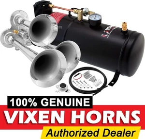 TRAIN HORN KIT FOR TRUCK/CAR/PICKUP LOUD SYSTEM /1G AIR TANK /150PSI /3 TRUMPETS - Bild 1 von 11