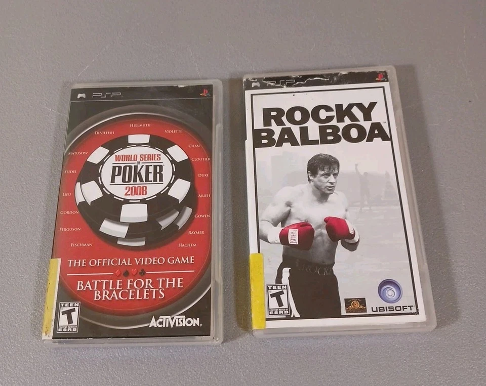 Rocky Balboa & World Series Of Poker 2008 Sony PlayStation Portable PSP Game CIB - Image 1 of 4