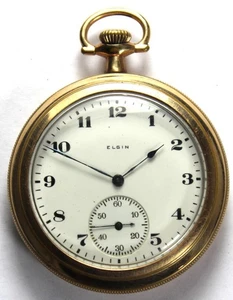 1921 Elgin Grade 303 12s 7j Gold Filled Pocket Watch - Runs - Picture 1 of 5