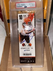 Johnny Manziel signiert Auto RC Debüt Rookie Saisonkarte Browns PSA/DNA COA - Bild 1 von 10
