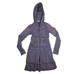 Prairie Underground Long Cloak Hoodie Organic Cotton Coat Jacke Medium Bruise - Bild 1 von 15