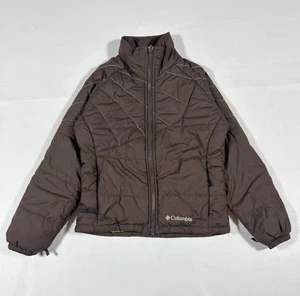 Columbia Puffy Quilted Brown Jacket Youth Size 7/8 - Picture 1 of 11