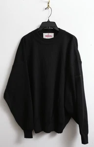 VTG EUC XL Men's Obermeyer Skiwear Black Wool Blend Sweater - Picture 1 of 7