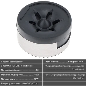 New And High Quality Car Audio Audio Tweeter 91dB Speaker 91dB Audio Sensitivity - Picture 1 of 12