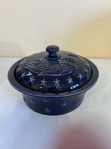 Cazuela cubierta CO559 Longaberger azul 1 1/2 cuarto American Eagle Stars - Imagen 1 de 6