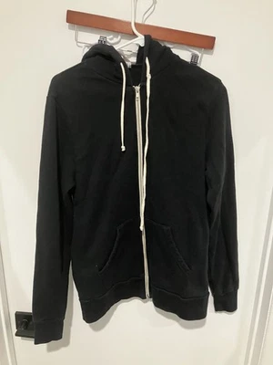 Sudadera con capucha Alternative Apparel con cremallera completa para hombre, negra, talla mediana Foto 1 de 3