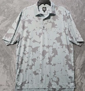 FootJoy FJ Polo Golf Camicia Uomo L Lt Blu Mimetica Classica Cool Leggera Elasticizzata - Foto 1 di 7