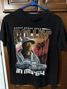 Snoop Dogg "Rollin In My 64" Black T-shirt NY Horizon Graphic Rap Size Small - Picture 1 of 3