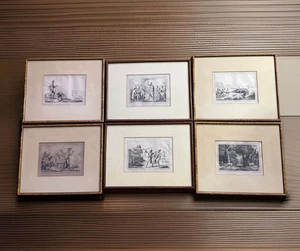 Florida Indianer Vernier De Bry 1837 Jahrhundert gerahmte Gravur Kunst Set 6 - Bild 1 von 22