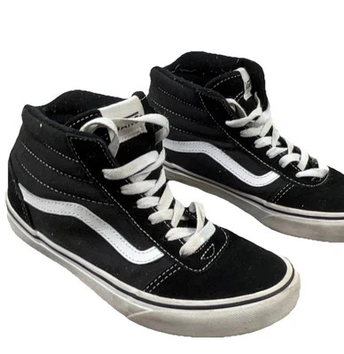 Zapatillas altas VANS Kids Sk8 Hi Ward negras blancas jóvenes 4 patines Foto 1 de 4