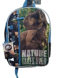 Universal Jurassic World 16in Backpack School Bag Black  11.5" W X 16" H X 4.5"D - Picture 1 of 13