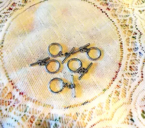 Pewter 16mm Toggle clasp, Pack of 5 Sets For Jewelry Making - Picture 1 of 1