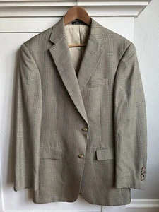 Blazer Hart Schaffer Marx lana Glen a quadri 2 bottoni made in USA uomo 38 regular - Foto 1 di 8