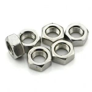 1/8" 3/16" 1/4" 3/8" 1/2" 5/8" 3/4" BSW Hex Full Nuts A2 304 Stainless Steel - Picture 1 of 3