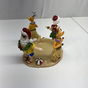 Yankee Candle Beach Christmas Candle Holder Santa  Reindeer Hula Tiki Mrs Claus - Picture 1 of 7
