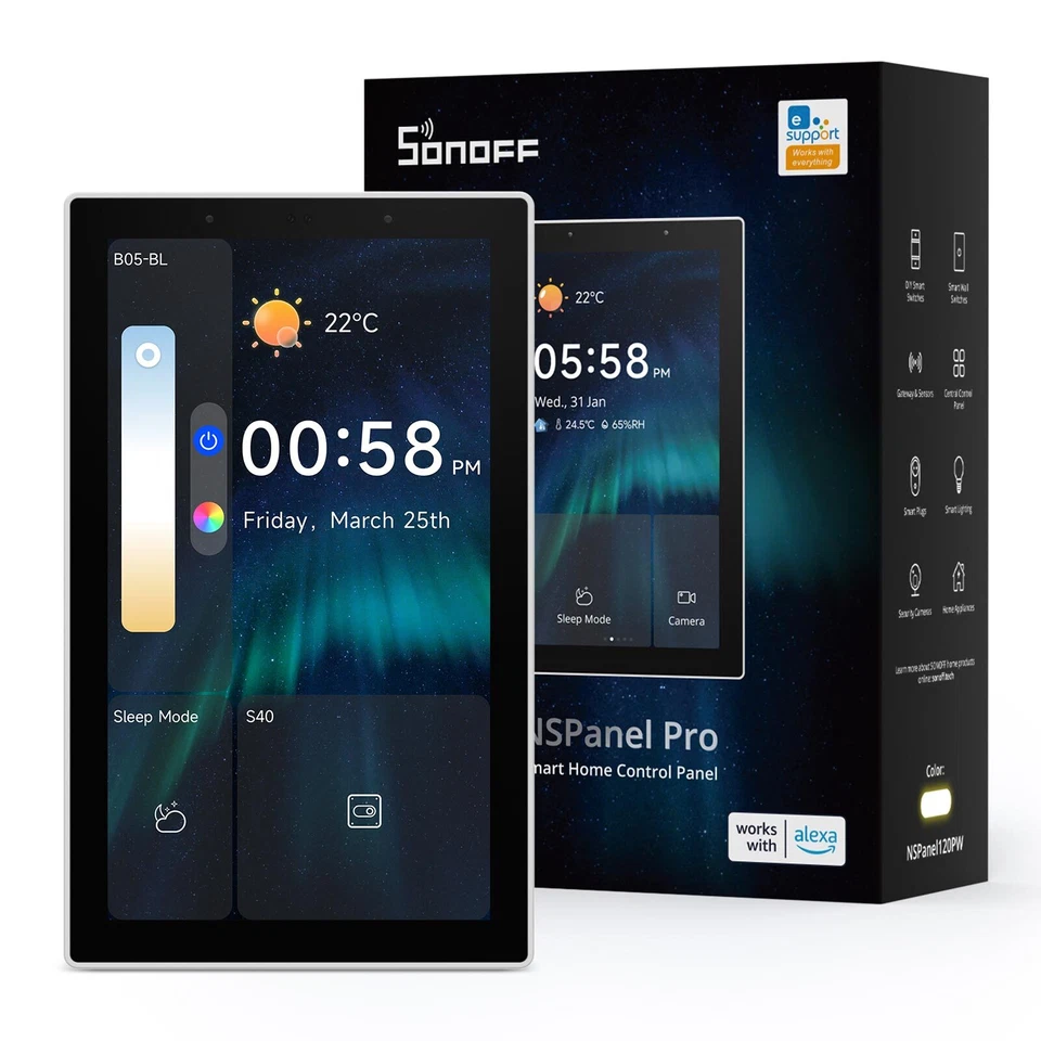 SONOFF NSPanel Pro 4.7 Inch Smart Control Panel 120 Type Built-in Zigbee Gateway - Image 1 of 4