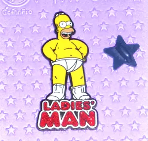 UNIVERSAL STUDIOS TRADING PIN THE SIMPSONS HOMER SIMPSON DAMEN HERREN GLITZER - Bild 1 von 3