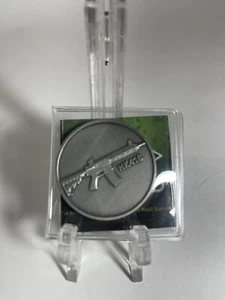 Heckler & Koch HK 416 Challange Coin, Brass with Antique Silver Finish, New - Picture 1 of 3