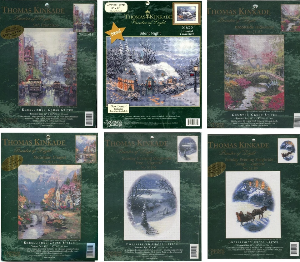 Thomas Kinkade cross stitch kit U-CHOOSE 51414 51636 51157 51113 51190 51189 NEW - Image 1 of 1