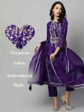 Women Indian 3pc Kurti Set Pakistani Salwar Kameez Kurta Top tunic Dress Suit