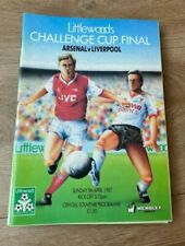 Arsenal Football League Cup Fixture Programmes (1980s)