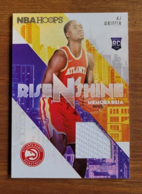AJ GRIFFIN 2022 Panini NBA Hoops Rise N Shine RC Rookie Patch Card ATLANTA HAWKS - Image 1 of 2