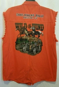 Austin,TX Bike Rally 2005 Herren Gr. XL ärmellos ausgefranst orange ärmelloses Shirt - Bild 1 von 5