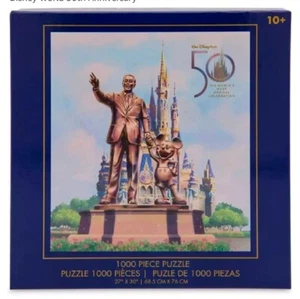 RARE Disney World 50th Anniversary Castle Partners Mickey Walt 1000 Piece Puzzle - Bild 1 von 1