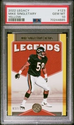 2022 Legacy Mike Singletary Yellow /150 PSA 10 POP 1  - Image 1 of 2
