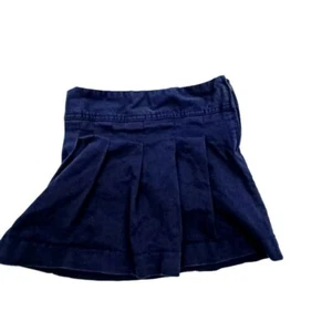 Childrens Place School Skort Girl 6 Navy Blue Pleats -Side Zip -Adjustable Waist - Picture 1 of 13