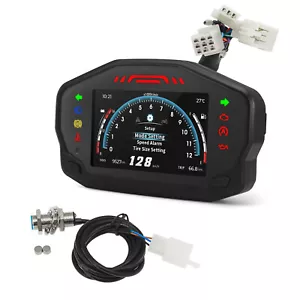 Motorcycle Universal LCD Digital Backlight Odometer Speedometer Tachometer Gauge - Picture 1 of 17