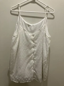 Maurice’s Größe Large elfenbeinfarben mit Goldfaden gefüttertes Camisole/Tanktop Shirt - Bild 1 von 7