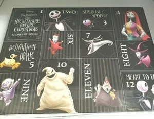 12 Days of Socks Mens Nightmare Before Christmas Themed Sock Set - Picture 1 of 6