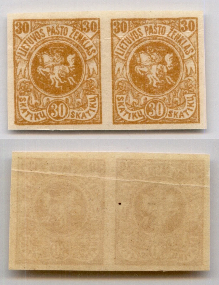 Lituania 🇱🇹 1919 SC 53 MNH par imperfecto. rtb6458 Foto 1 de 1