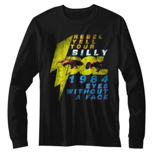 Billy Idol Rebel Yell Tour 1984 Men's Long Sleeve T Shirt Official Music Merch - Picture 1 of 5