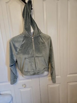 Chaqueta para mujer Victoria's Secret On Point de terciopelo verde musgo con cremallera completa talla L Foto 1 de 4