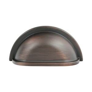 ROK 3" Mitte gebürstete Bronze mit Ölschliff Schublade Tür Schrank Tasse Ziehgriff - Bild 1 von 3
