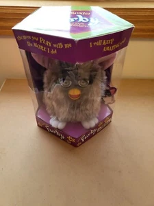 1998 All Gray Furby Green Eyes Vintage Interactive Tiger Furby - Picture 1 of 7