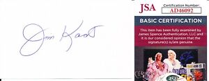 Jim Kaat Autographed 3x5 Index Card Twins, Cardinals JSA