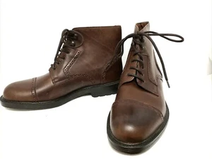 Herren Carlo Morandi Größe 10-M Chukka Schnürstiefelette in Braun Leder Budapester - Bild 1 von 11