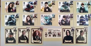 2018 Harry Potter PHQ Set of 16 Used First Day Front with 16 different postmarks - Picture 1 of 10