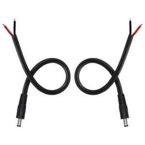 2 Pack DC Power Pigtails Cable DC 5.5mm x 2.5mm Male Plug Jack to Bare Wire O... - Picture 1 of 6