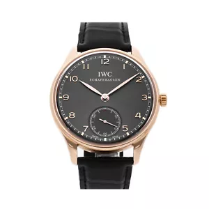 IWC Portuguese Hand Wound 44mm Manual Wind Rose Gold Mens Watch IW5454-06 - Picture 1 of 6