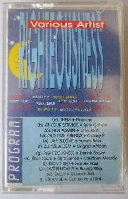 RIGHTEOUSNESS -VARIOUS ARTISTS REGGAE CASSETTE TAPE VP RECORDS -NEW - Image 1 of 2