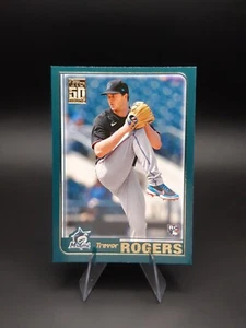 2021 Topps Archives #203 Trevor Rogers 2001 Style Miami Marlins RC - Picture 1 of 2