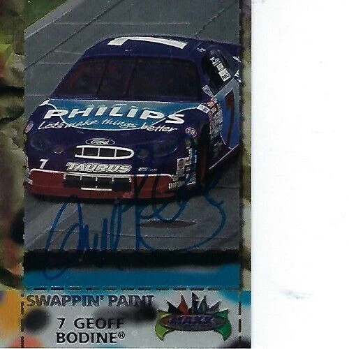 GEOFF BODINE SIGNED 1998 MAXX RACING #SW7 - NASCAR - Image 1 of 1